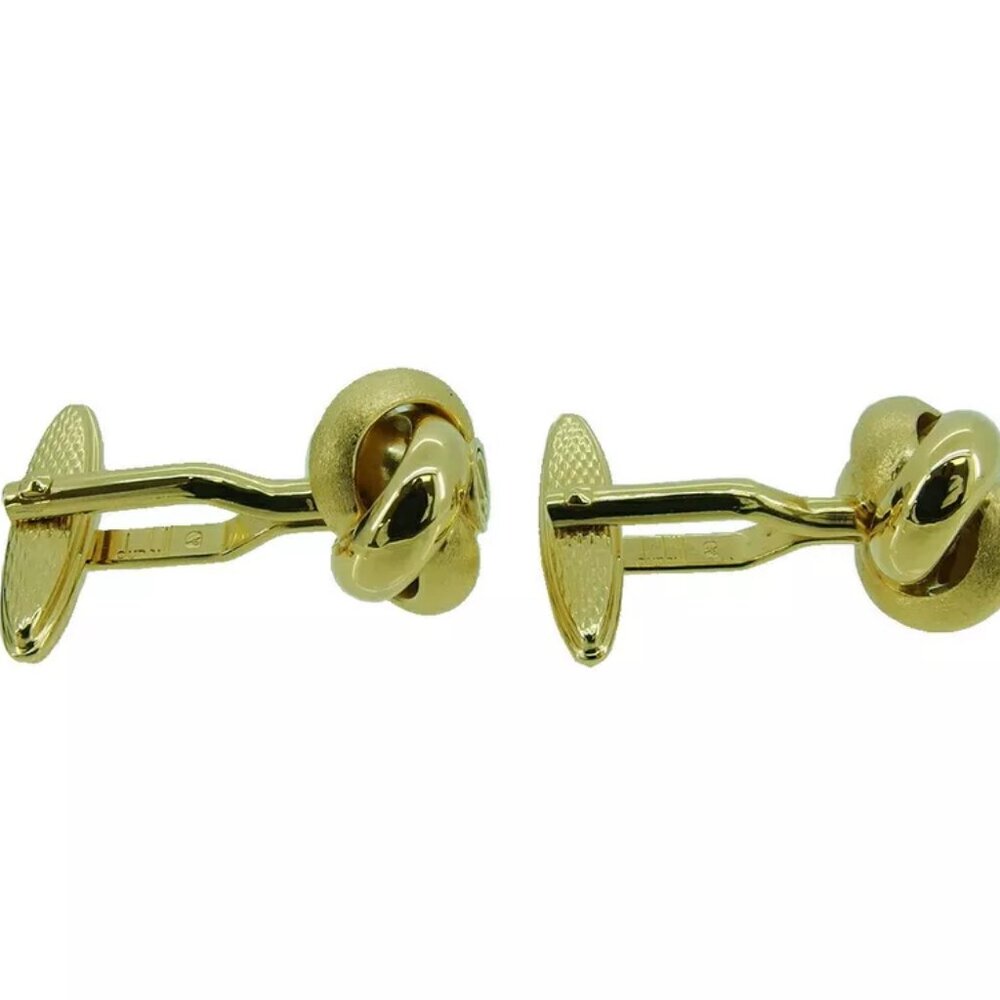 DUNHILL Cuffs D Mark Gold Bracket Authentic USED - Picture 6 of 9